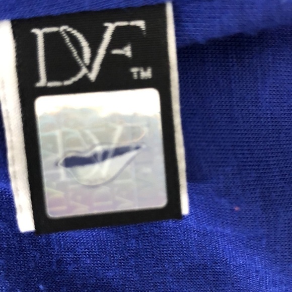 Diane von Furstenberg Zarita  in Chrome Purple 3/4-Sleeve Fitted Lace Dress Sz10 - Picture 12 of 14